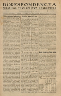 Korespondencya Polskiego Towarzystwa Handlowego. 1919.05.15 R.3 Nr 8