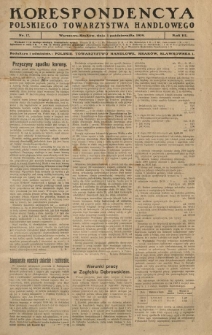 Korespondencya Polskiego Towarzystwa Handlowego. 1919.10.01 R.3 Nr 17
