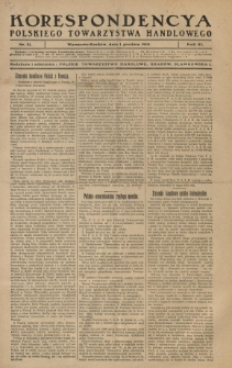 Korespondencya Polskiego Towarzystwa Handlowego. 1919.12.01 R.3 Nr 21
