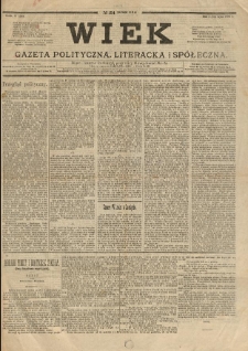 Wiek : gazeta polityczna, literacka i spółeczna . 1891.07.15 R.19 No.154
