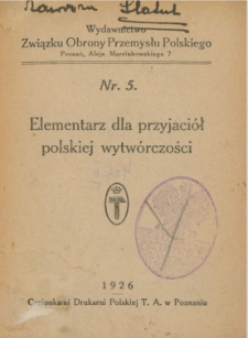 Elementarz dla przyjaciół polskiej wytwórczości