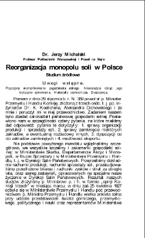 Reorganizacja monopolu soli w Polsce