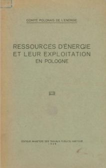 Ressources d'énergie et leur exploitation en Pologne