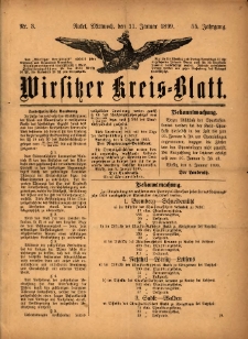Wirsitzer Kreis-Blatt: herausgegeben vom Königlichen Landraths-Amte 1899.01.11 Jg.55 Nr3