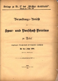 Beilage zu Nr17 des Wirsitzer Kreisblatt 1899.03.01