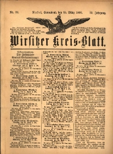 Wirsitzer Kreis-Blatt: herausgegeben vom Königlichen Landraths-Amte 1899.03.25 Jg.55 Nr24