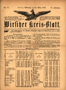 Wirsitzer Kreis-Blatt: herausgegeben vom Königlichen Landraths-Amte 1899.03.29 Jg.55 Nr25