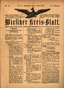 Wirsitzer Kreis-Blatt: herausgegeben vom Königlichen Landraths-Amte 1899.05.06 Jg.55 Nr35