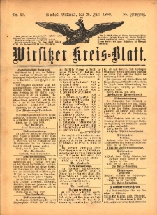 Wirsitzer Kreis-Blatt: herausgegeben vom Königlichen Landraths-Amte 1899.06.28 Jg.55 Nr50