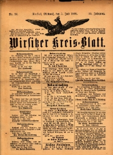 Wirsitzer Kreis-Blatt: herausgegeben vom Königlichen Landraths-Amte 1899.07.05 Jg.55 Nr52