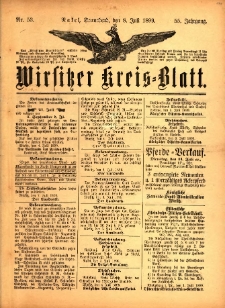 Wirsitzer Kreis-Blatt: herausgegeben vom Königlichen Landraths-Amte 1899.07.08 Jg.55 Nr53
