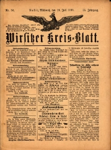 Wirsitzer Kreis-Blatt: herausgegeben vom Königlichen Landraths-Amte 1899.07.19 Jg.55 Nr56