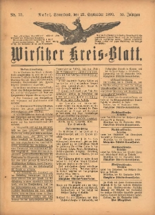 Wirsitzer Kreis-Blatt: herausgegeben vom Königlichen Landraths-Amte 1899.09.23 Jg.55 Nr75