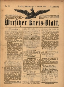 Wirsitzer Kreis-Blatt: herausgegeben vom Königlichen Landraths-Amte 1899.10.11 Jg.55 Nr80