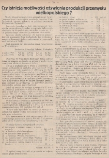 Czy istnieją możliwości ożywienia produkcji przemysłu wielkopolskiego?