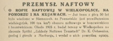 O ropie naftowej w Wielkopolsce, na Pomorzu i Kujawach