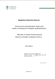 Postawy personelu placówek medycznych wobec innowacyjnych rozwiązań opakowaniowych