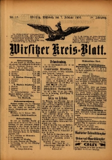 Wirsitzer Kreis-Blatt: herausgegeben vom Königlichen Landraths-Amte 1900.02.07 Jg.56 Nr11