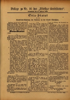 Beilage zu Nr16 des "Wirsitzer Kreisblattes"1900.02.24