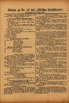 Beilage zu Nr.33 des "Wirsitzer Kreisblattes" 1900.04.28