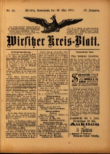 Wirsitzer Kreis-Blatt: herausgegeben vom Königlichen Landraths-Amte 1900.05.26 Jg.56 Nr41