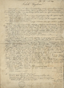 Szkoła Woyskowa! [Inc.:] W prospekcie z dnia 25-o maja r. b. przedstawiliśmy potrzebę upowszechnienia wiadomości woyskowych przez ogłaszanie drukiem kursów wykładanych w Czytelni Towarzystwa Demokratycznego Polskiego [...]