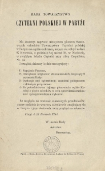 Rada Towarzystwa Czytelni Polskiej w Paryżu