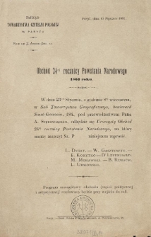 Obchód 24ej rocznicy Powstania Narodowego 1863 roku