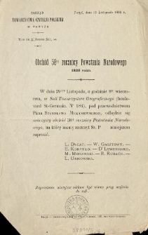 Obchód 58ej Rocznicy Powstania Narodowego 1830 roku