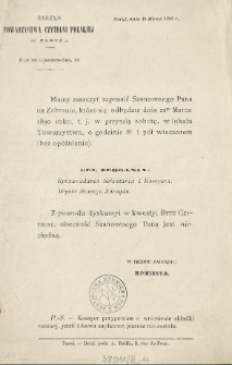 [Zaproszenie Inc.:] " Mamy zaszczyt zaprosić Szanownego Pana na zebranie ..."