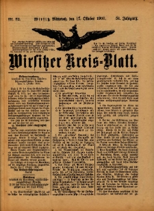 Wirsitzer Kreis-Blatt: herausgegeben vom Königlichen Landraths-Amte 1900.10.17 Jg.56 Nr82