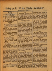 Beilage zu Nr.95 des "Wirisitzer Kreisblattes"