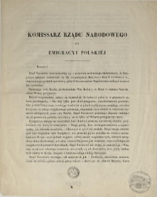 Komissarz Rządu Narodowego do Emigracyi Polskiej