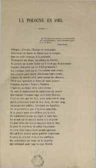 La Pologne en 1863