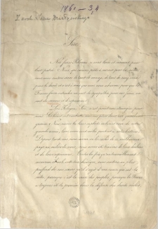 [Apel do cesarza Napoleona III Inc.:] "Sire Nos frères Polonais..."