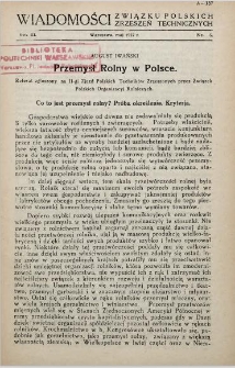 Przemysł rolny w Polsce: referat zgłoszony na II-gi Zjazd Polskich Techników Zrzeszonych przez Związek Polskich Organizacji Rolniczych