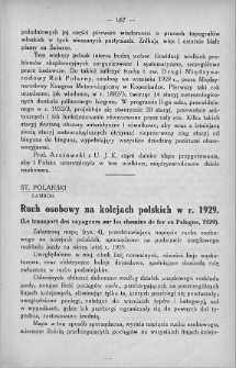 Ruch osobowy na kolejach polskich w r. 1929