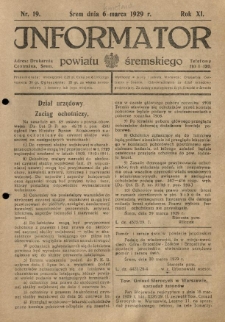 Informator Powiatu Śremskiego. 1929.04.06 R.11 Nr 19