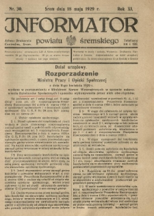 Informator Powiatu Śremskiego. 1929.05.18 R.11 Nr 30