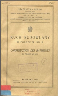 Ruch budowlany w Polsce w 1931 r.