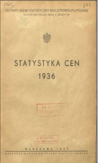 Statystyka cen 1936