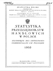 Statystyka przedsiębiorstw handlowych w Polsce 1932