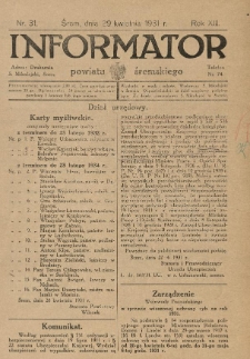 Informator Powiatu Śremskiego. 1931.04.29 R.13 Nr 31