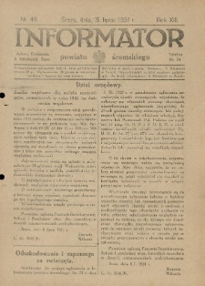 Informator Powiatu Śremskiego. 1931.07.15 R.13 Nr 49