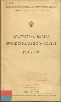 Statystyka ruchu spółdzielczego w Polsce 1934 i 1935