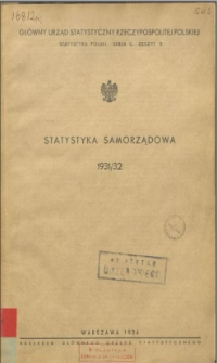 Statystyka samorządowa 1931/32