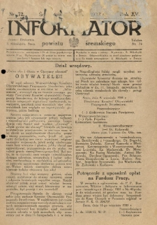 Informator Powiatu Śremskiego. 1933.09.13 R.15 Nr 72