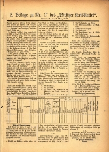 2. Beilage zu Nr. des „Wirsitzer Kreisblattes” 1901.03.02