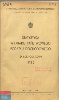 Statystyka wymiaru państwowego podatku dochodowego za rok podatkowy 1936