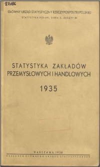 Statystyka zakładów przemysłowych i handlowych 1935